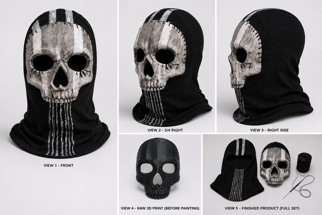 Masque Ghost Simon Riley -  Fabrication artisanale