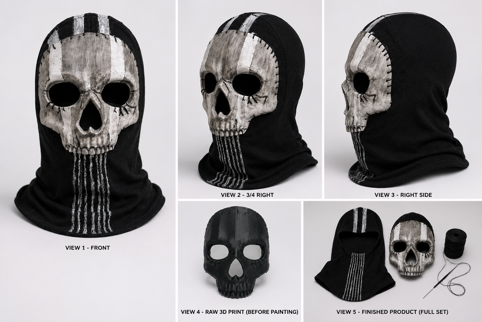 Masque Ghost Simon Riley -  Fabrication artisanale