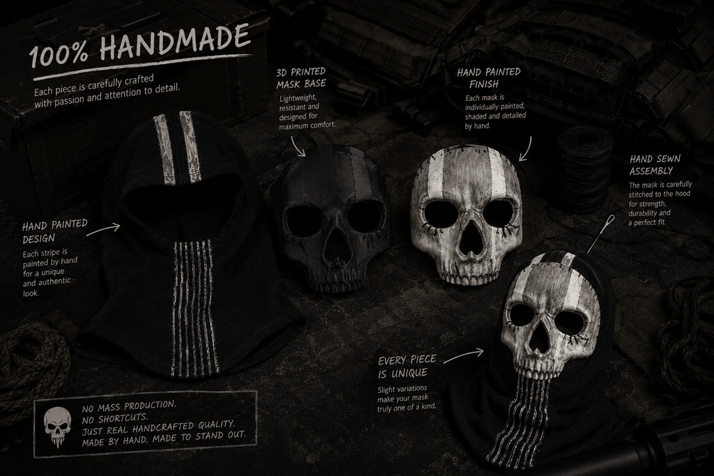 Masque Ghost Simon Riley - Fabrication artisanale - TASK FORCE GEAR
